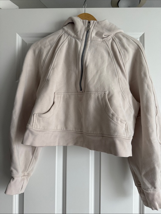 lululemon athletica Jackets & Blazers - lululemon athletica Cropped Hooded Half-Zip Jacket - Cream